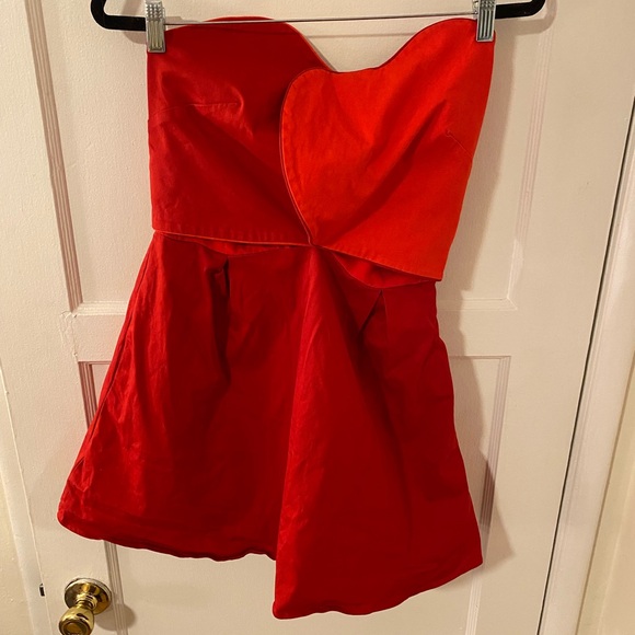 FARM Rio Strapless Red Heart Mini Dress - Picture 9 of 12